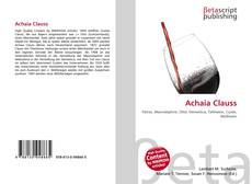 Capa do livro de Achaia Clauss 
