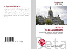 Buchcover von Achalm (Adelsgeschlecht)