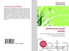 Buchcover von Ammonium Lauryl Sulfate