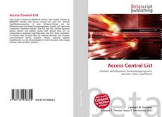 Couverture de Access Control List