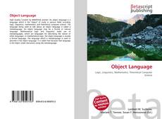 Copertina di Object Language