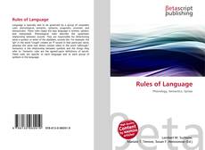 Buchcover von Rules of Language
