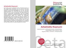 Copertina di Achatinella thaanumi