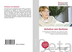 Capa do livro de Achatius von Quitzow 