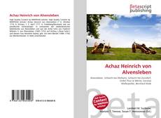 Buchcover von Achaz Heinrich von Alvensleben