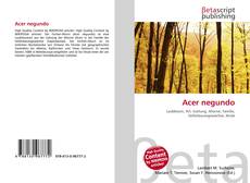 Capa do livro de Acer negundo 