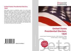 Portada del libro de United States Presidential Election, 1820