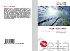Couverture de Acer saccharum
