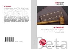 Bookcover of Achenwall