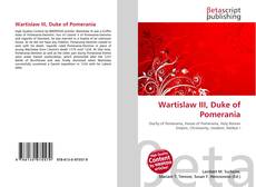 Couverture de Wartislaw III, Duke of Pomerania