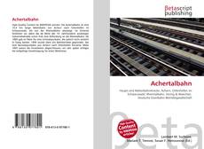 Bookcover of Achertalbahn