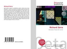 Portada del libro de Richard Serra
