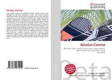 Portada del libro de Nicolas Carone