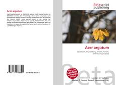 Acer argutum kitap kapağı