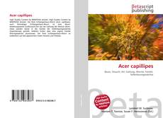 Buchcover von Acer capillipes