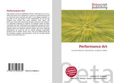 Copertina di Performance Art