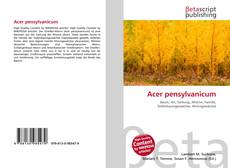 Capa do livro de Acer pensylvanicum 