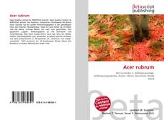 Capa do livro de Acer rubrum 