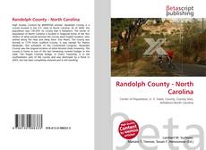 Capa do livro de Randolph County - North Carolina 