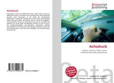 Buchcover von Achsdruck