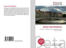 Buchcover von Achse (Architektur)