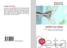 Buchcover von Achille Van Acker