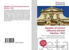 Обложка Republic of Central Lithuania General Election, 1922