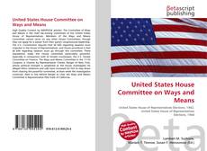 Buchcover von United States House Committee on Ways and Means