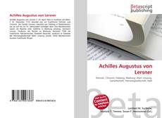Couverture de Achilles Augustus von Lersner
