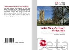 Buchcover von United States Secretary of Education