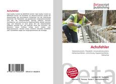 Buchcover von Achsfehler