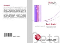 Paul Reuter kitap kapağı