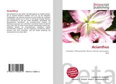Acianthus kitap kapağı