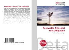Bookcover of Renewable Transport Fuel Obligation