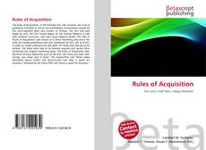 Couverture de Rules of Acquisition