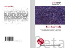 Couverture de Post-Perovskite