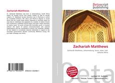 Copertina di Zachariah Matthews