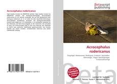 Couverture de Acrocephalus rodericanus