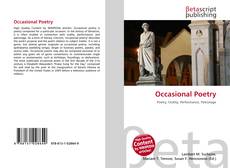 Couverture de Occasional Poetry