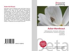 Copertina di Acker-Hornkraut