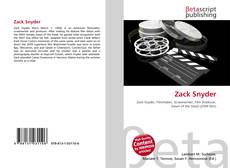 Couverture de Zack Snyder