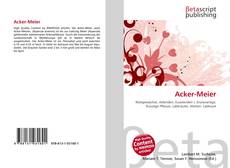 Copertina di Acker-Meier