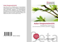 Copertina di Acker-Vergissmeinnicht