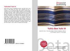 Copertina di Yahia Ben Yahi III