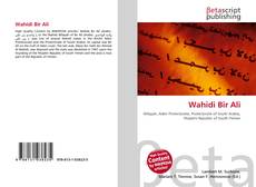 Couverture de Wahidi Bir Ali