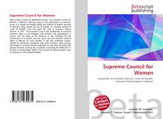 Buchcover von Supreme Council for Women