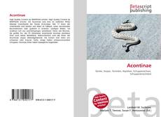 Couverture de Acontinae