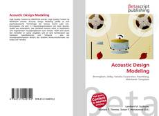 Buchcover von Acoustic Design Modeling