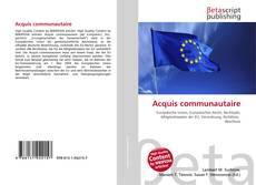 Couverture de Acquis communautaire
