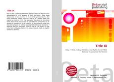 Copertina di Title IX